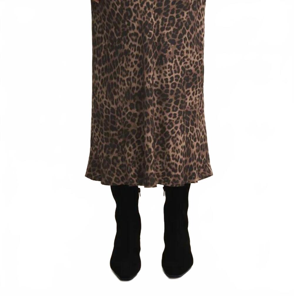 NEW Z SUPPLY women's izabel leopard skirt in brown